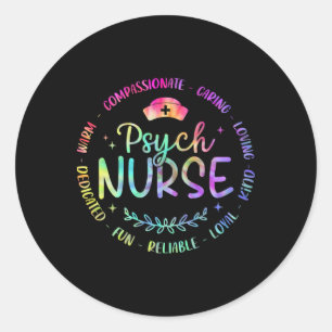 Psychiatrische Nurse Rn Mental Health Psych Nurse Runder Aufkleber