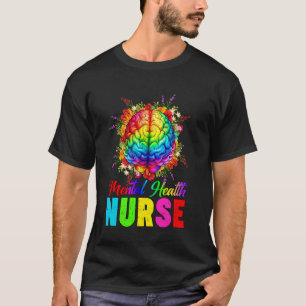 Psychiatrische Pflegekraft Gehirn & Blumen Psychis T-Shirt