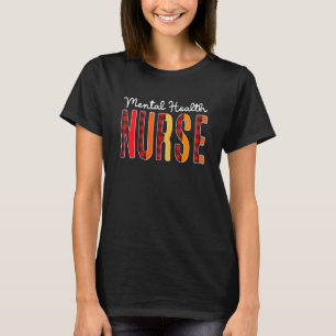 Psychiatrische Pflegekraft Kariert Rotes Liebesher T-Shirt