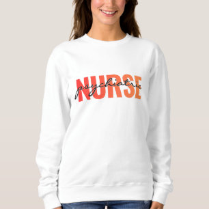 Psychiatrische Pflegekraft Moderne Typografie Sweatshirt