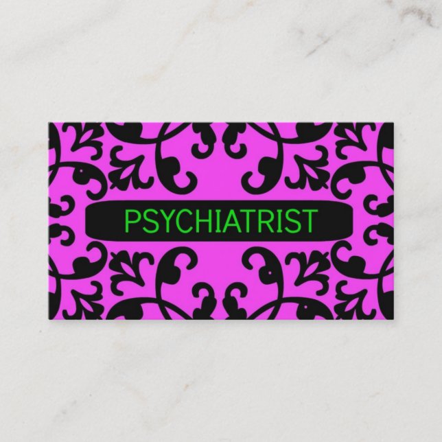 Psychiatrische Pink-Visitenkarte Visitenkarte (Vorderseite)