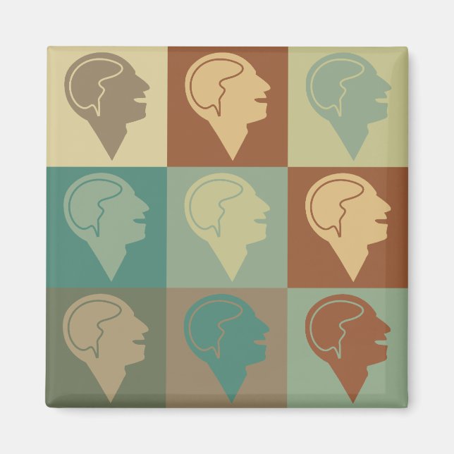 Psychiatrische Pop Kunst Magnet (Vorne)