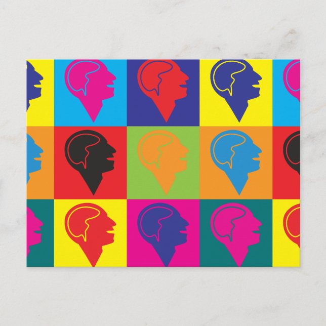 Psychiatrische Pop Kunst Postkarte (Vorderseite)