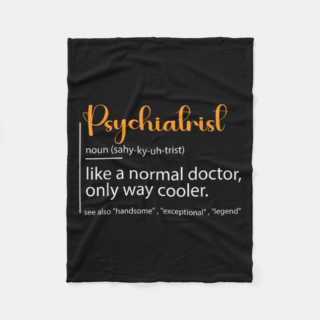 Psychiatrist Definition Psychiatry Doctor Speciali Fleecedecke (Vorderseite)