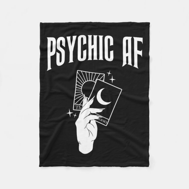 Psychic Af Funny New Age Occult Tarot Clairvoyant  Fleecedecke (Vorderseite)