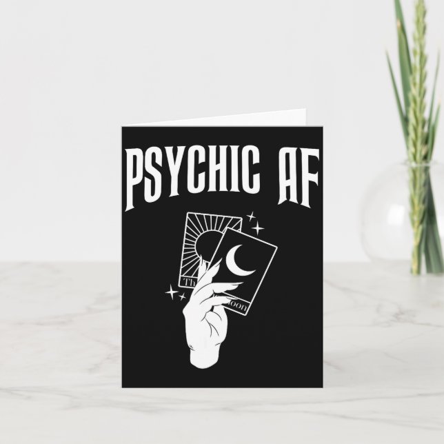 Psychic Af Funny New Age Occult Tarot Clairvoyant  Karte (Vorderseite)