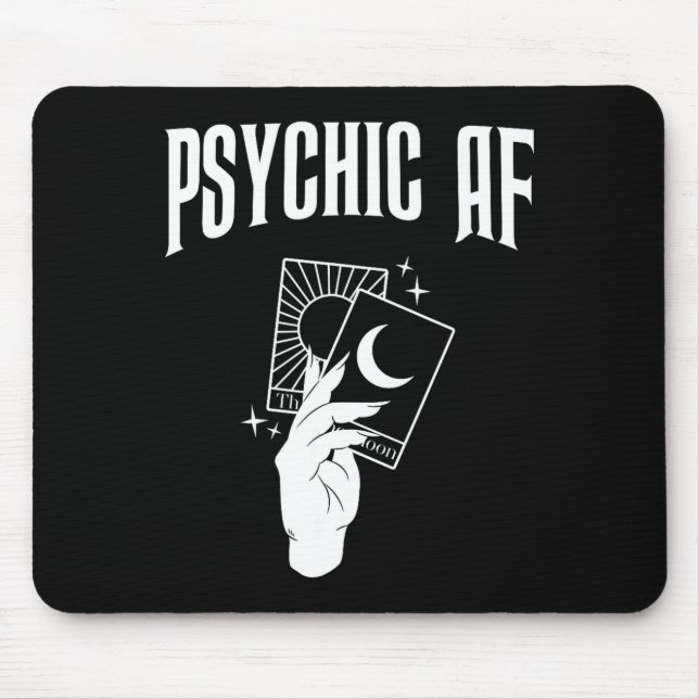 Psychic Af Funny New Age Occult Tarot Clairvoyant  Mousepad (Vorne)