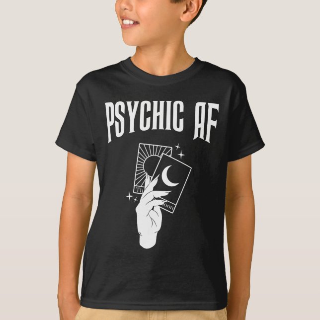 Psychic Af Funny New Age Occult Tarot Clairvoyant  T-Shirt (Vorderseite)