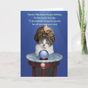 Psychic Mikie Funny Birthday Karte