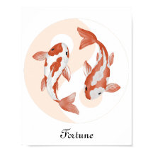 Psychisch Lucky Zen Koi Fisch in Bagua Fortune