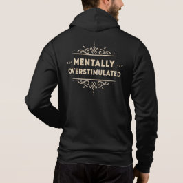 Psychisch Überreizte Vintage-Typografie Hoodie