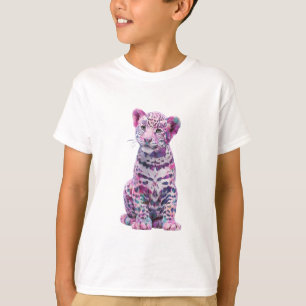 Psychische Blüten Leopard Cub Digitalkunst T-Shirt