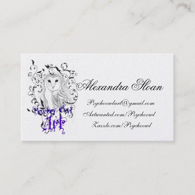 Psychische Eulen-Visitenkarten Visitenkarte (Vorderseite)