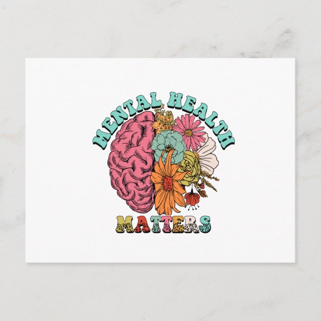 Psychische Fragen Platzkarte Inhaber T - Shirt Postkarte (Vorderseite)