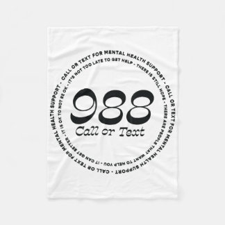 Psychische Gesundheit 988 Suizidprävention Fleecedecke