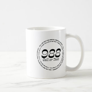 Psychische Gesundheit 988 Suizidprävention Kaffeetasse