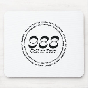 Psychische Gesundheit 988 Suizidprävention Mousepad