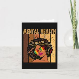 Psychische Gesundheit Afro Afrikanische schwarze G Karte
