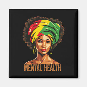 Psychische Gesundheit Afro-Afroamerikanische Schwa Magnet