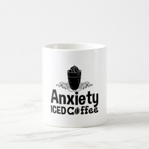 Psychische Gesundheit Angst Icted Kaffee Awareness Kaffeetasse