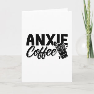 Psychische Gesundheit Anxie Kaffee Bewusstsein Ang Karte