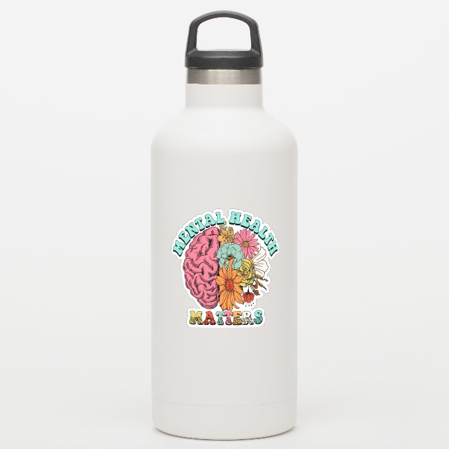 Psychische Gesundheit Aufkleber (Wassserflasche)