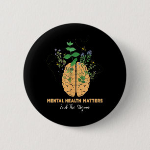 Psychische Gesundheit beendet das psychische Bewus Button