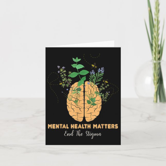 Psychische Gesundheit beendet das psychische Bewus Karte (Vorderseite)