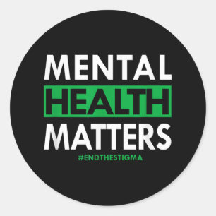 Psychische Gesundheit beendet das Stigma-Bewusstse Runder Aufkleber