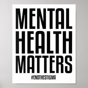 Psychische Gesundheit beendet das Stigma-Wissen üb Poster