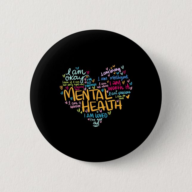 Psychische Gesundheit Bewusstsein Depression Pullo Button (Vorderseite)