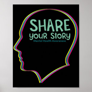 Psychische Gesundheit Bewusstsein Depression Suizi Poster