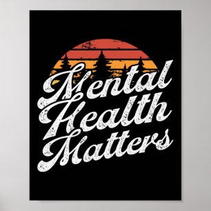 Psychische Gesundheit - Bewusstsein für Hirnkrankh Poster