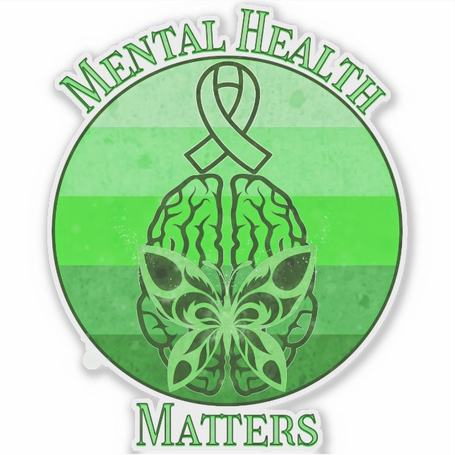 Psychische Gesundheit Bewusstsein psychische Gesun Aufkleber (Vorderseite)