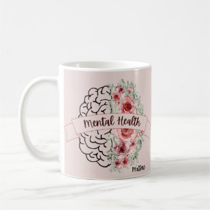 Psychische Gesundheit   Blume Mind Ribbon Kaffeetasse