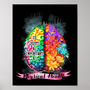 Psychische Gesundheit Blumengehirne psychische Ges Poster