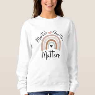 Psychische Gesundheit - Brauner Regenbogen Sweatshirt