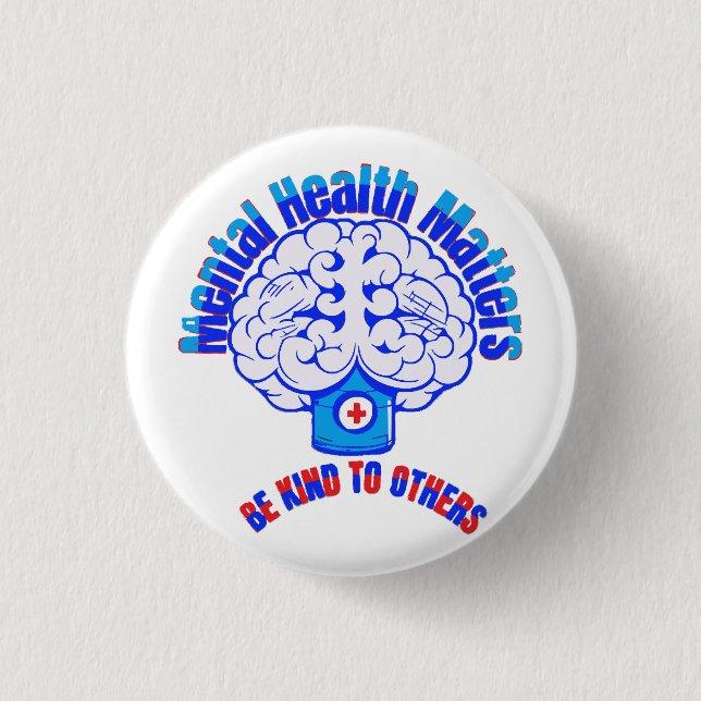 Psychische Gesundheit Button (Vorderseite)