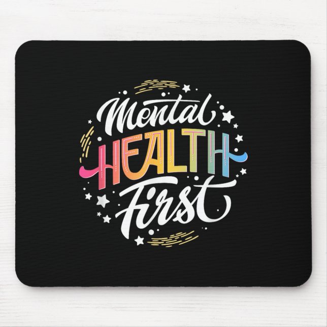 Psychische Gesundheit: Erste Bewusstsein Mousepad (Vorne)