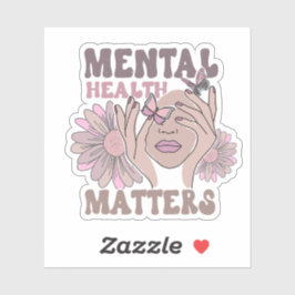 Psychische Gesundheit Fragen Bewusstsein Retro Flo Aufkleber