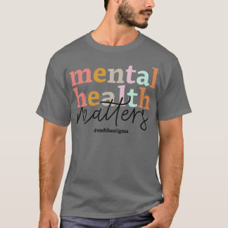 Psychische Gesundheit Fragen Bewusstsein Retro Psy T-Shirt