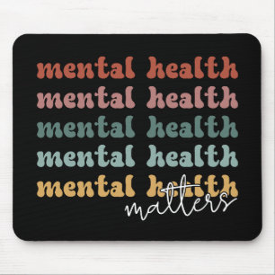 Psychische Gesundheit Fragen rückwirkendes Bewusst Mousepad