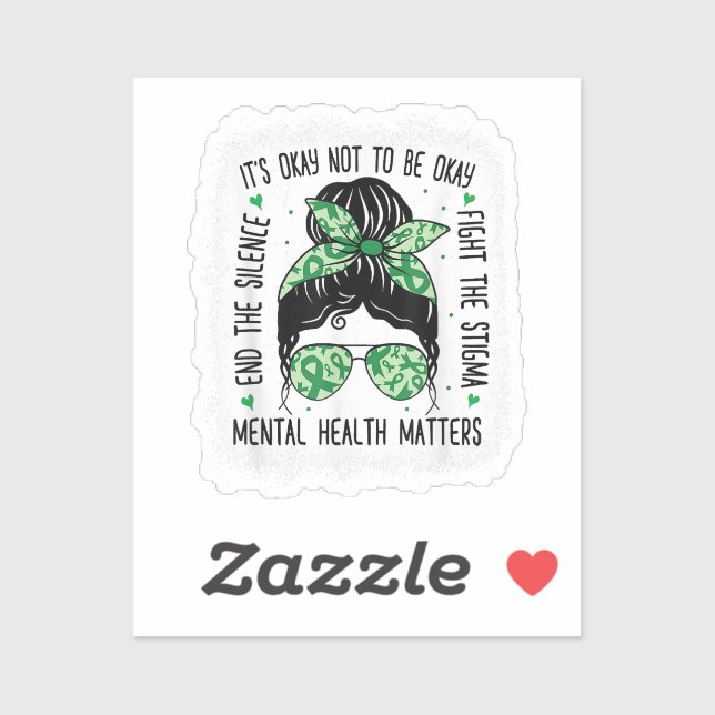 Psychische Gesundheit Fragen und Probleme der psyc Aufkleber (Blatt)