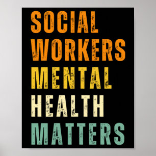 Psychische Gesundheit für Sozialarbeiter Inspirati Poster