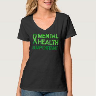 Psychische Gesundheit Grüne Schleife Angst Psychis T-Shirt