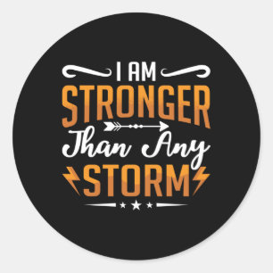 Psychische Gesundheit Ich bin stärker als jede Sto Runder Aufkleber