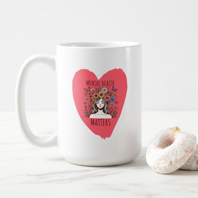 Psychische Gesundheit Kaffeetasse (Mit Donut)