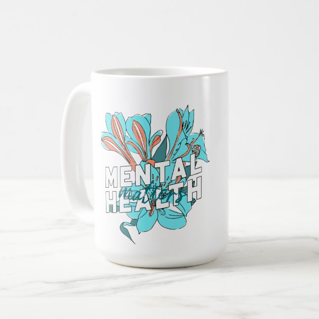 Psychische Gesundheit Kaffeetasse (Vorderseite Links)