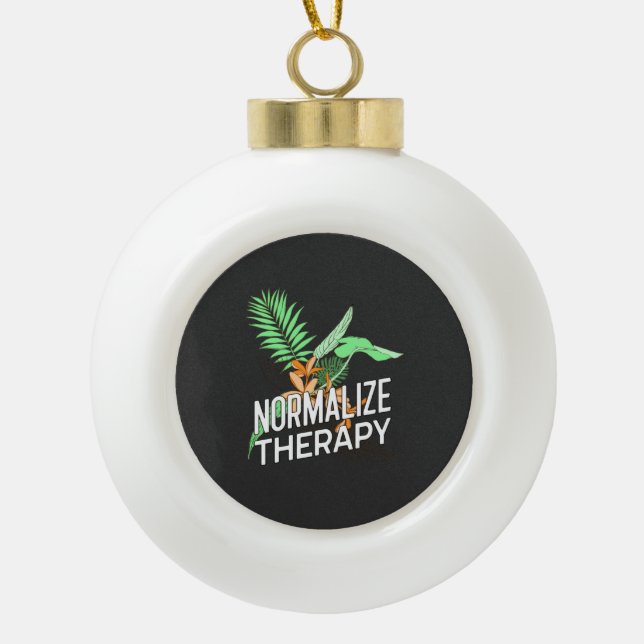 Psychische Gesundheit Keramik Kugel-Ornament (Vorderseite)