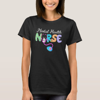 Psychische Gesundheit Krankenschwester Kariertes E T-Shirt